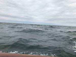 At sea